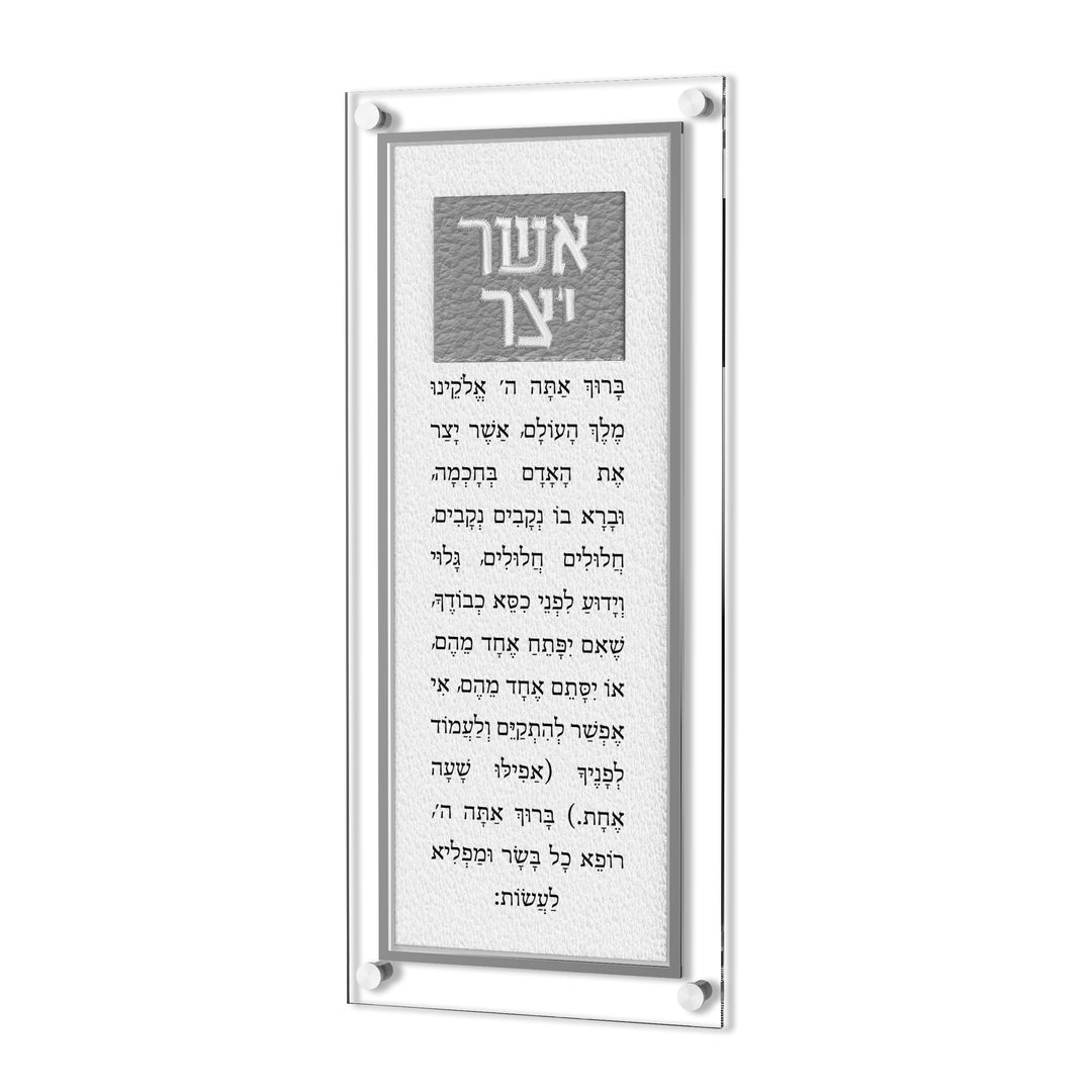 Asher Yatzar - Classic, Leatherite, Silver