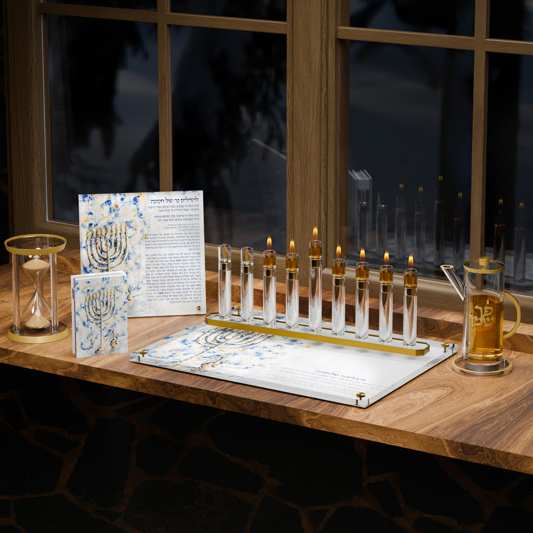 Chanukah Match Box - Splash of Gold