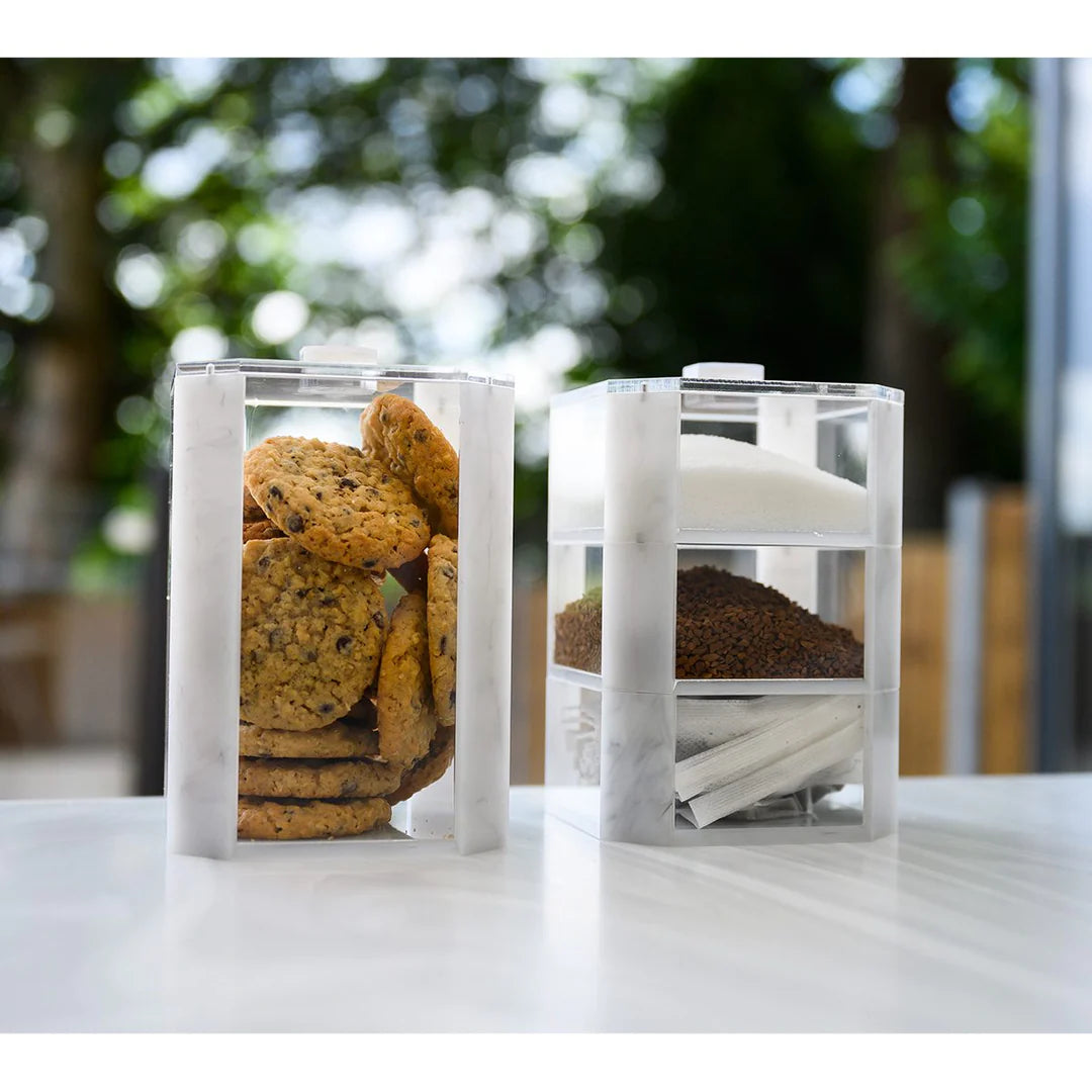 Coffee, Tea & Sugar Stacker - White Pearl