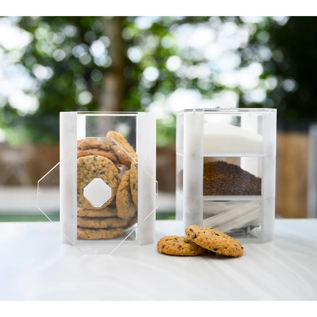 Coffee, Tea & Sugar Stacker - White Pearl
