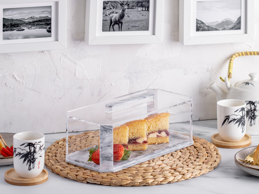 Cake Log Tray - Gray Pearl