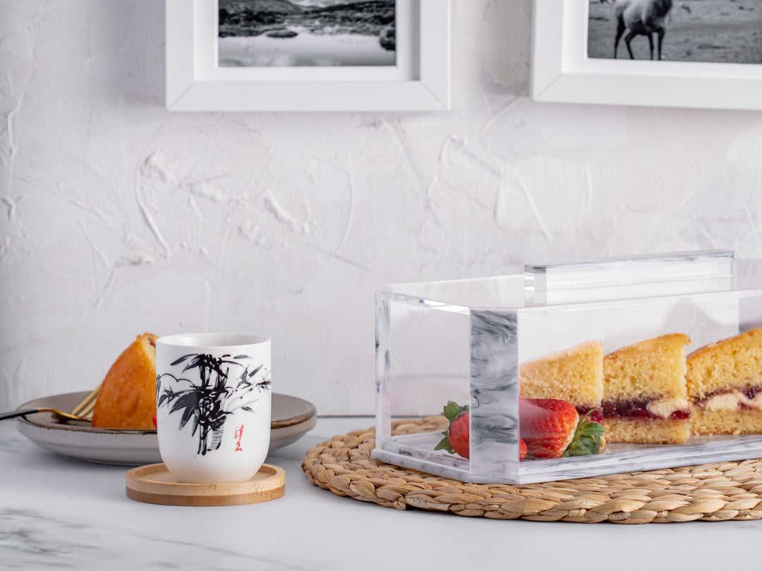 Cake Log Tray - Gray Pearl