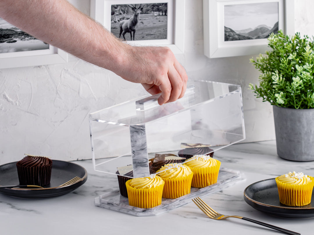 Cake Log Tray - Gray Pearl