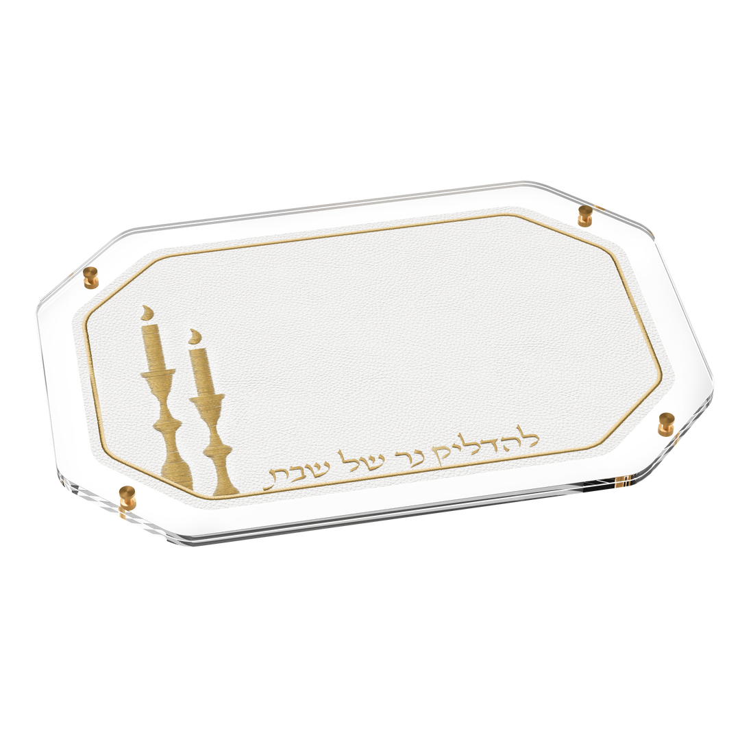 Hadlakas Neiros Tray, Leatherite - Gold