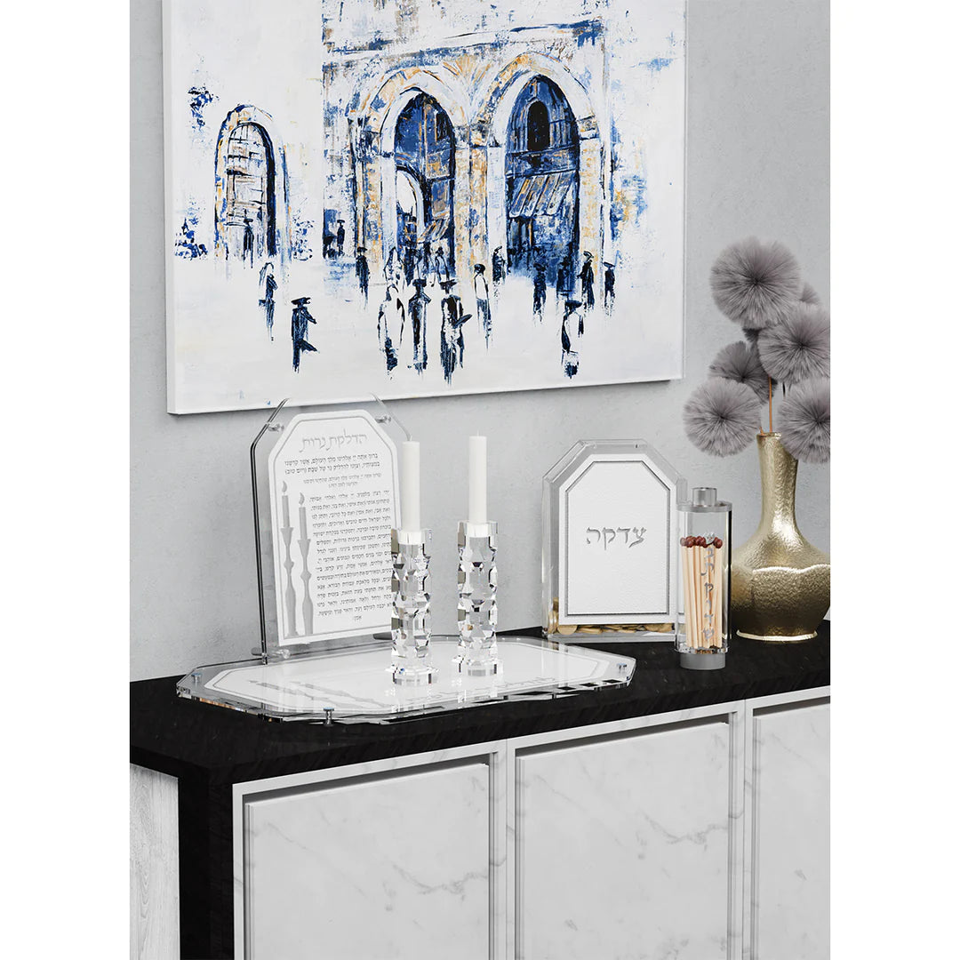 Hadlakas Neiros Tray, Leatherite - Silver