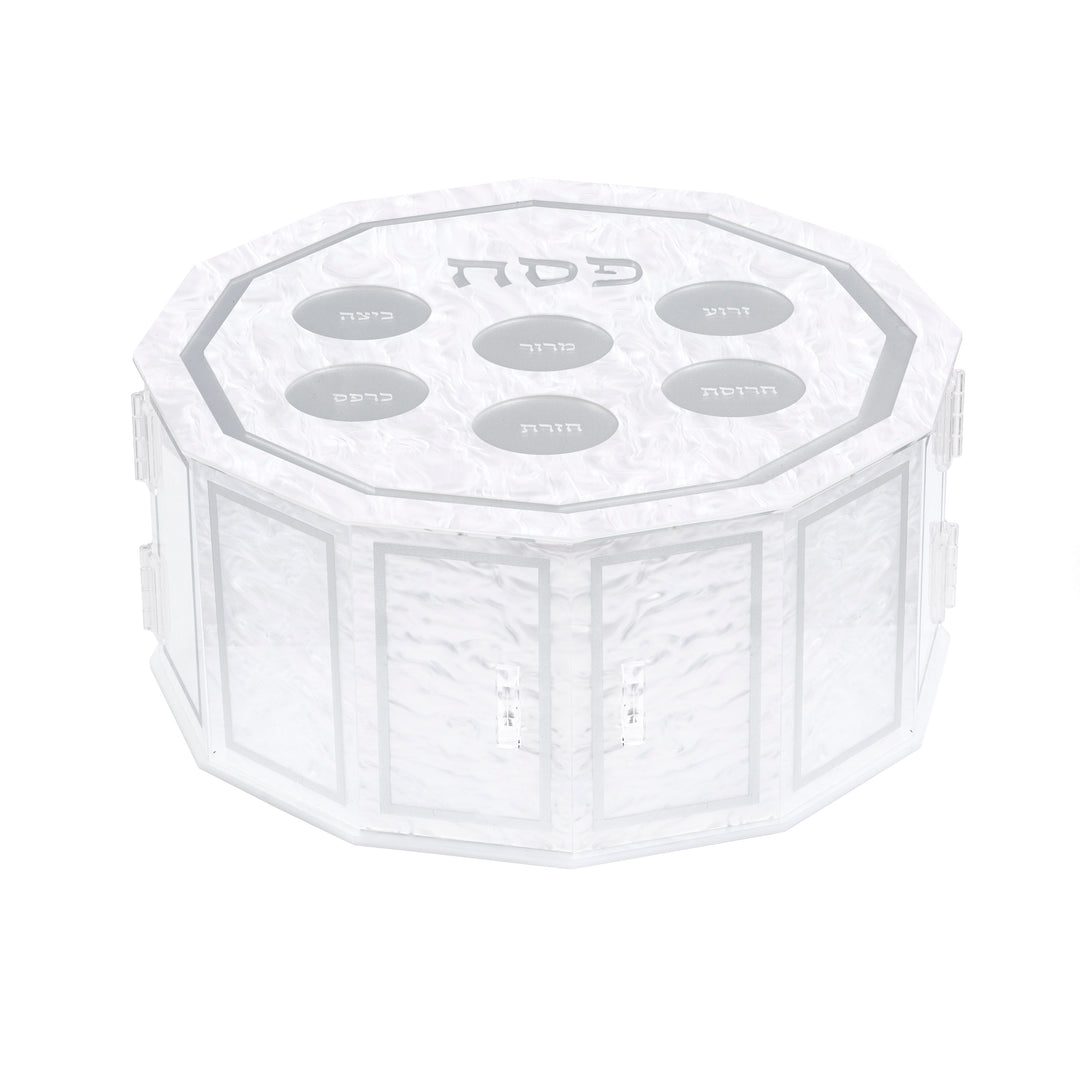 Kearah, Tiered Seder Plate - White Pearl