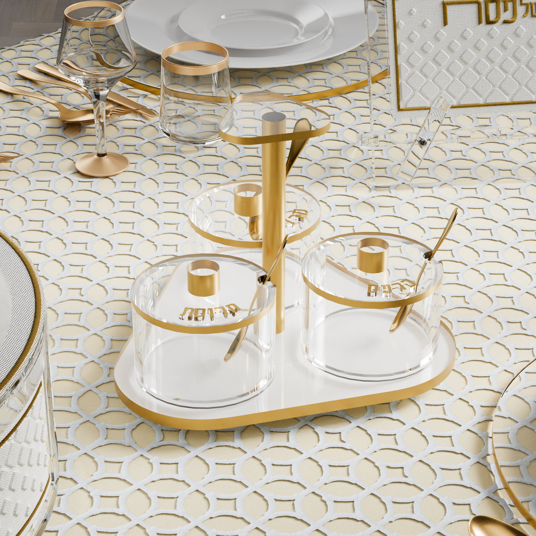 Seder Night Swivel Dish Set - Gold