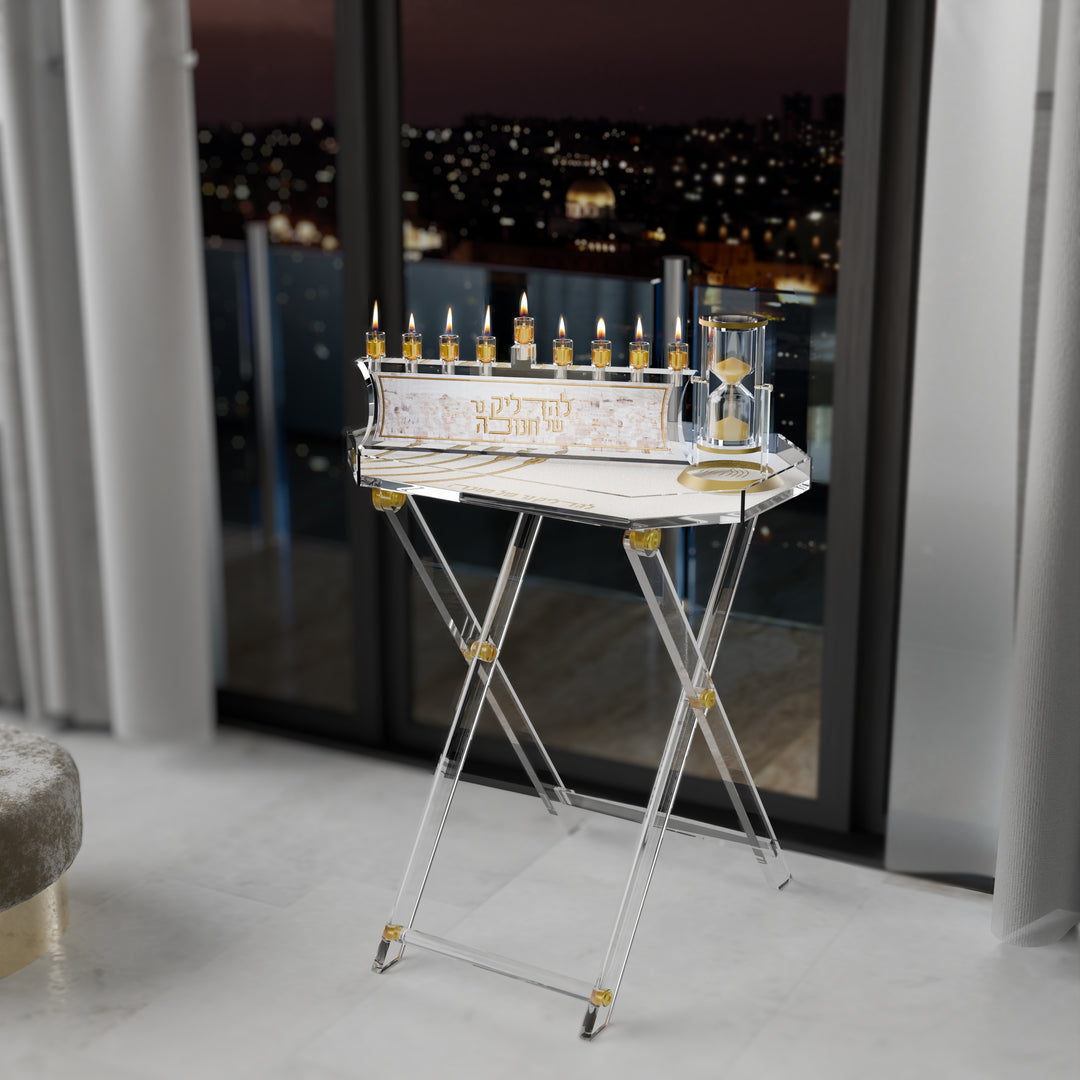 Menorah - Leatherite, Jerusalem Fire