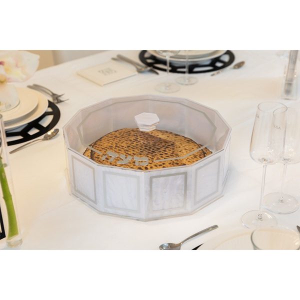 Matzah Box, Dodecagon - White Pearl