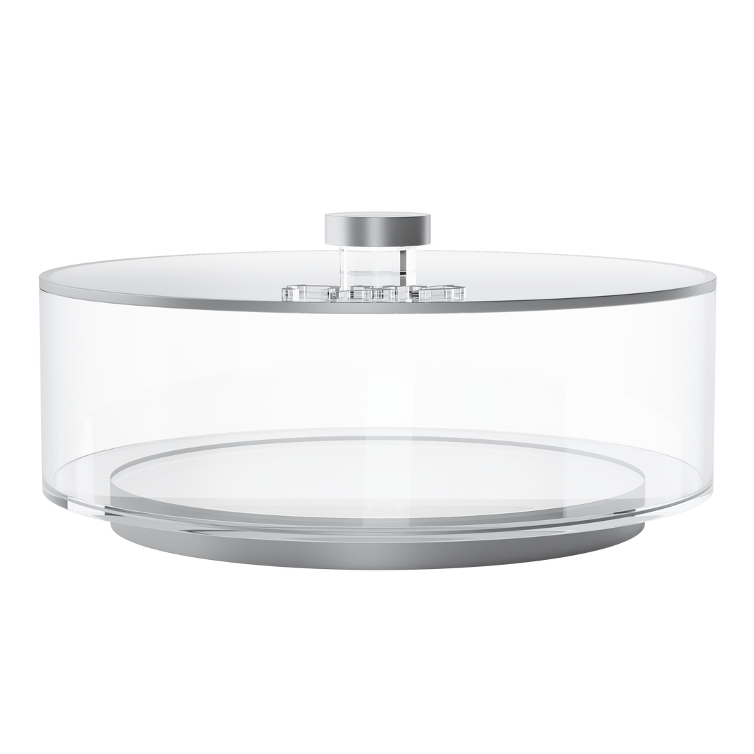 Matzah Box, Round - Silver