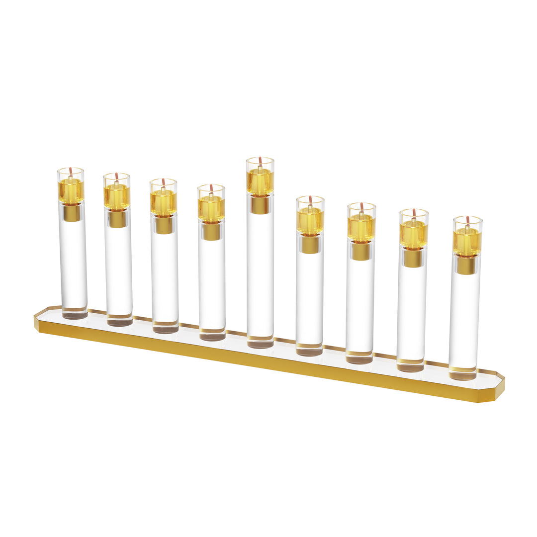Menorah - Tube Gold
