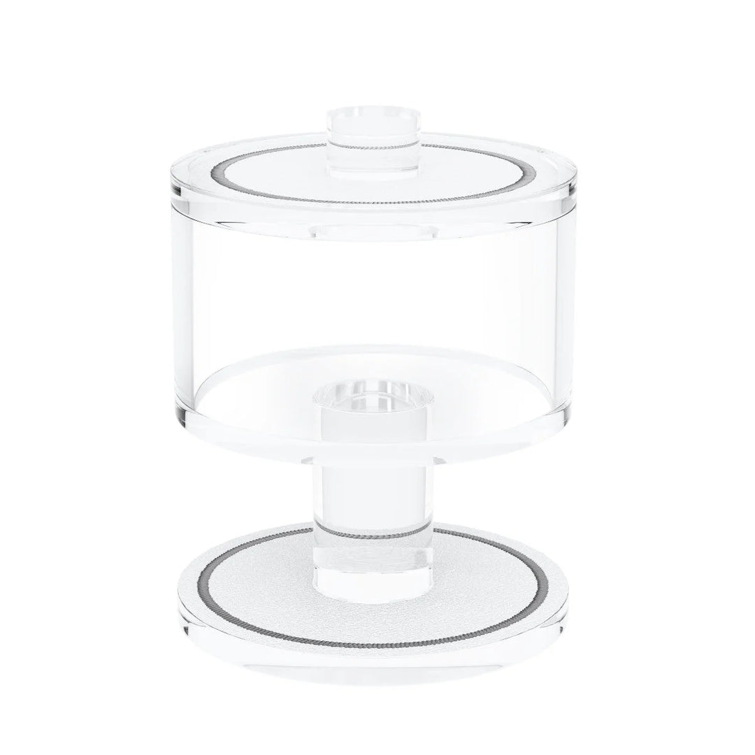 Salt Holder - Leatherite, Silver