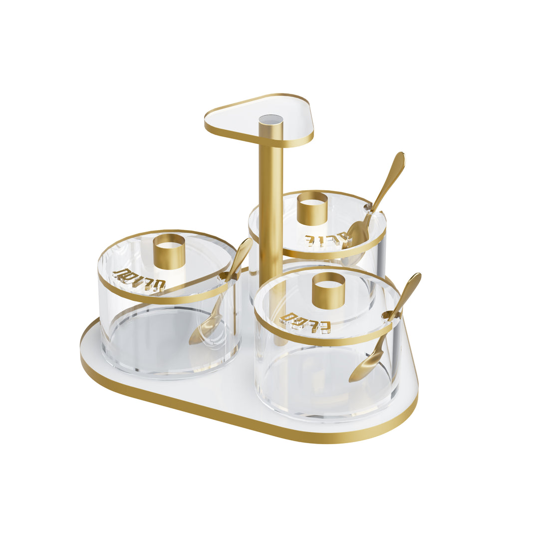 Seder Night Swivel Dish Set - Gold