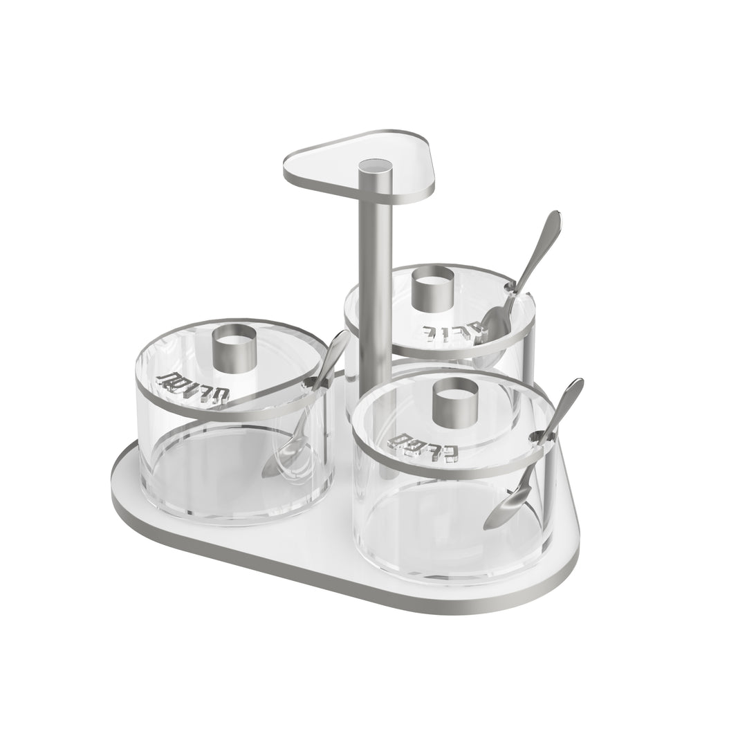 Seder Night Swivel Dish Set - Silver