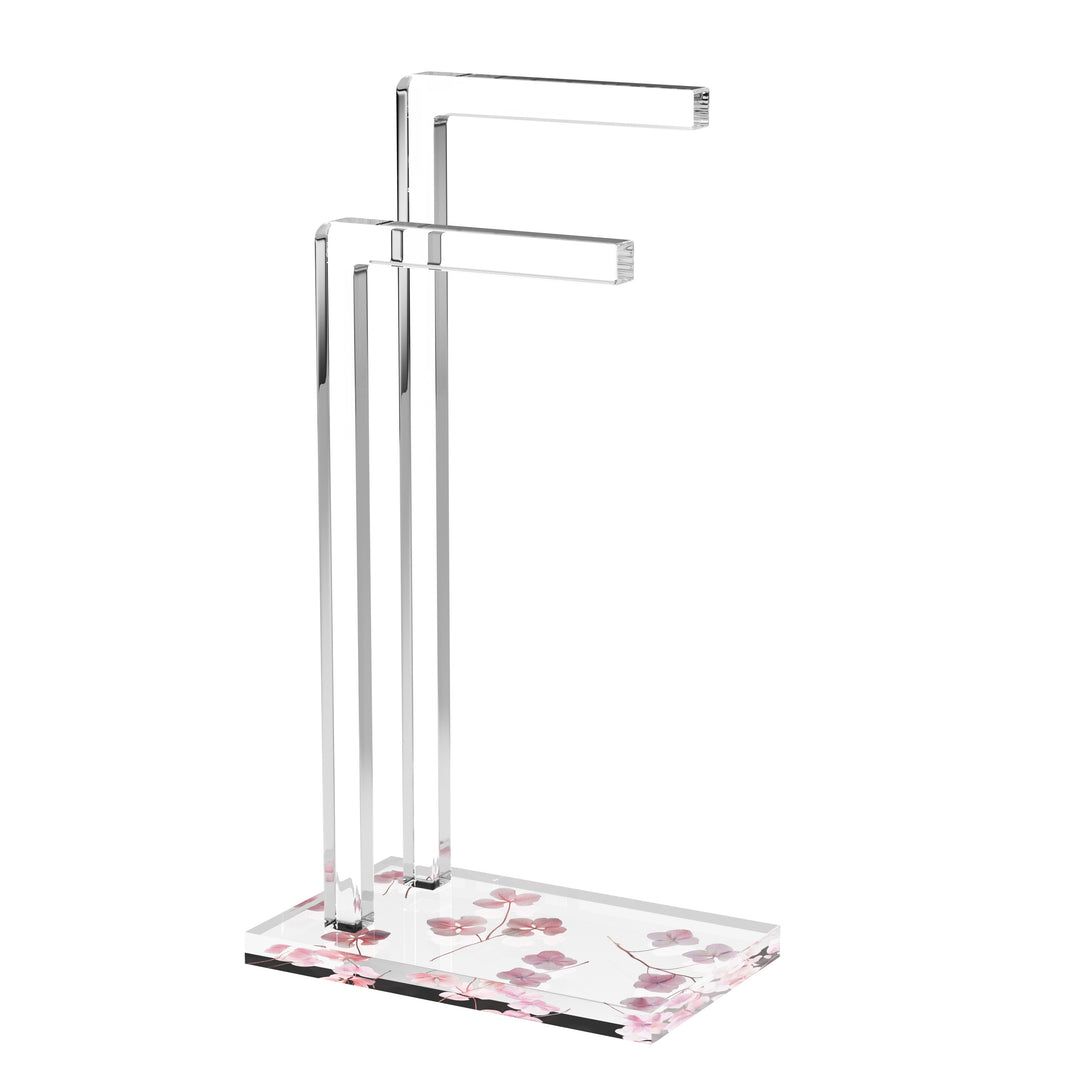 Towel Stand - Hydrangea Flowers