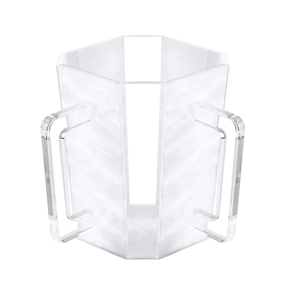 Washing Cup, Octagonal - White Pearl