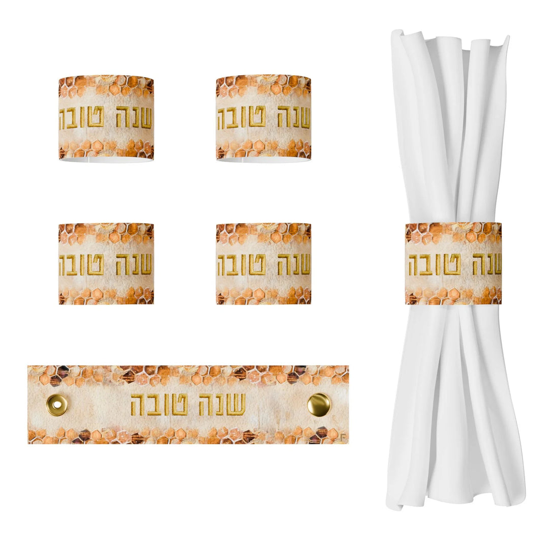 Rosh Hashana Napkin Rings - Blush Nectar