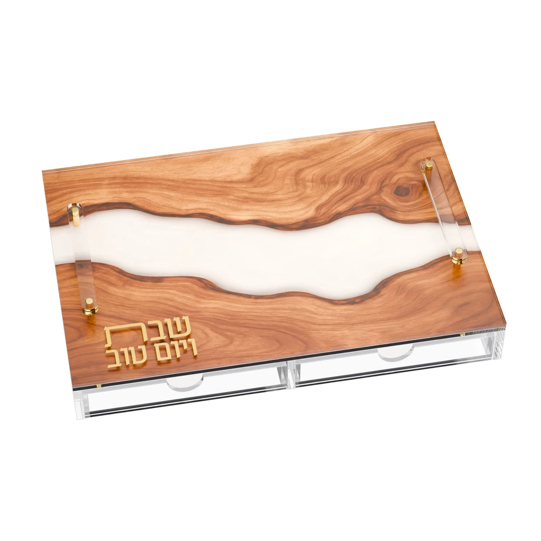 Challah Board with Tray - Resin