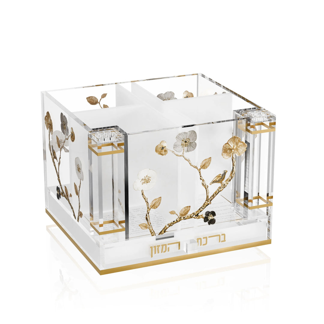 Cutlery Holder with Salt & Bencher Set, Swivel - Ornate Garden