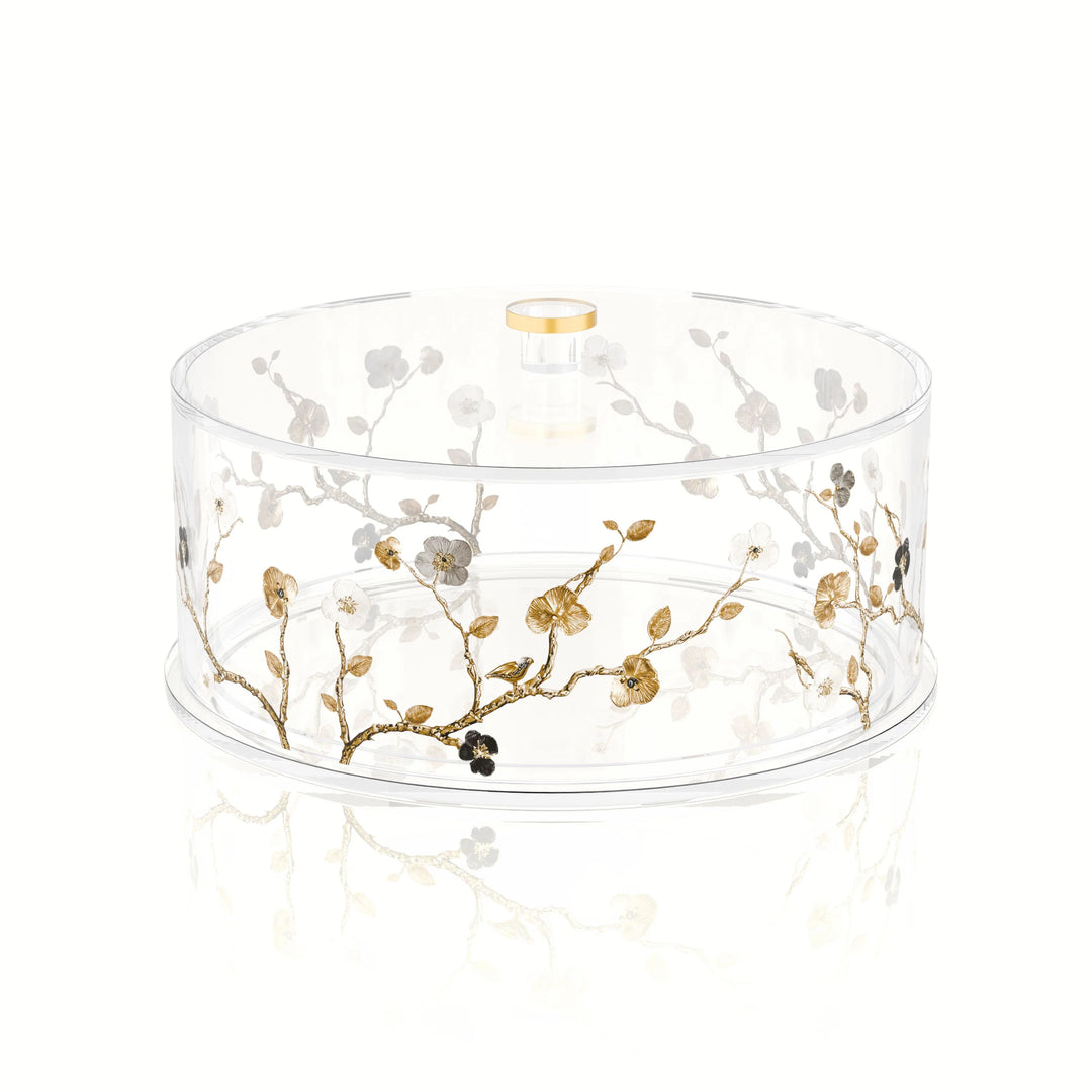 Cake Log Tray, Round - Ornate Garden