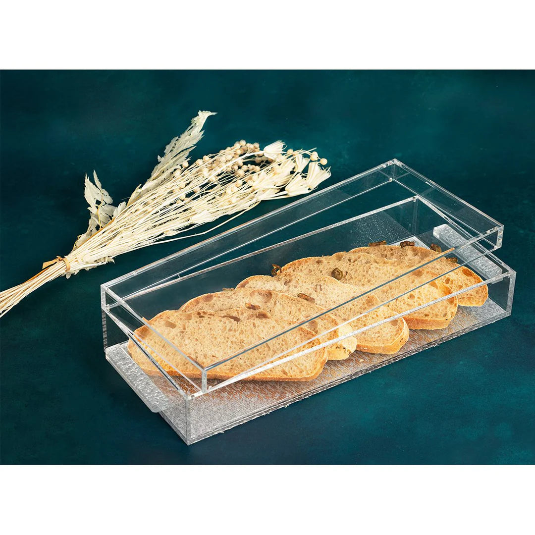 Tray With Magnetic Lid - Silver Glitter