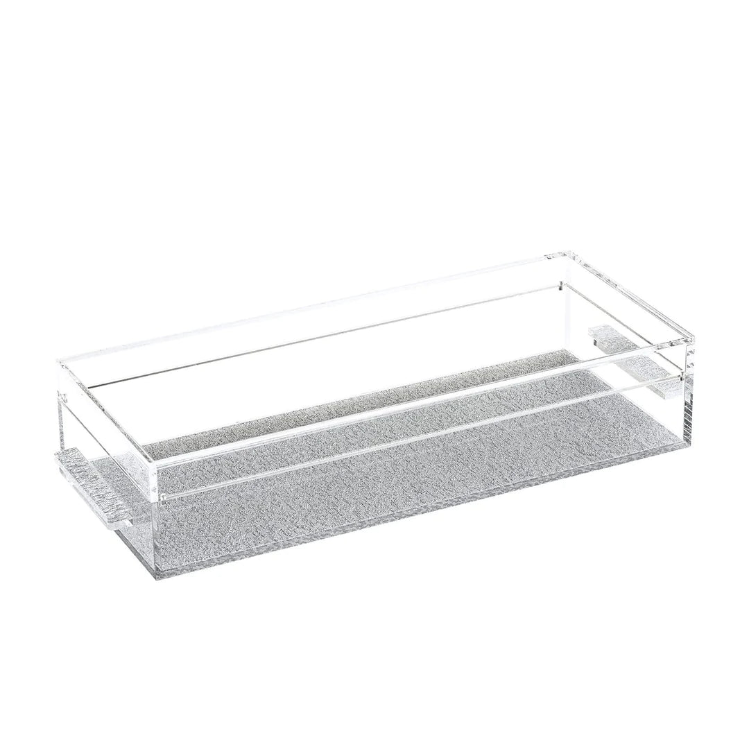Tray With Magnetic Lid - Silver Glitter
