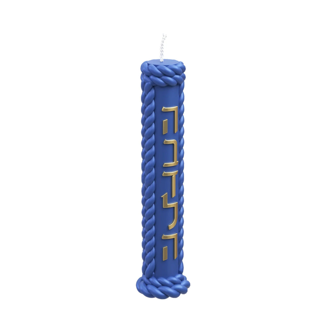 Havdalah Candle - Braided, Blue