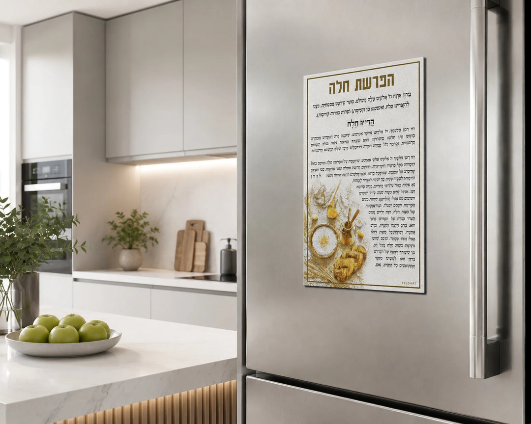 Hafrashas Challah Magnet - Heirloom, Gold