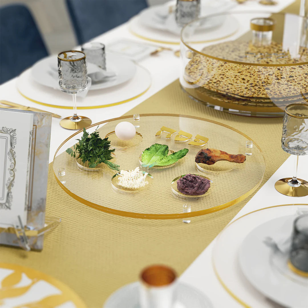 Kearah Seder Plate - Gold