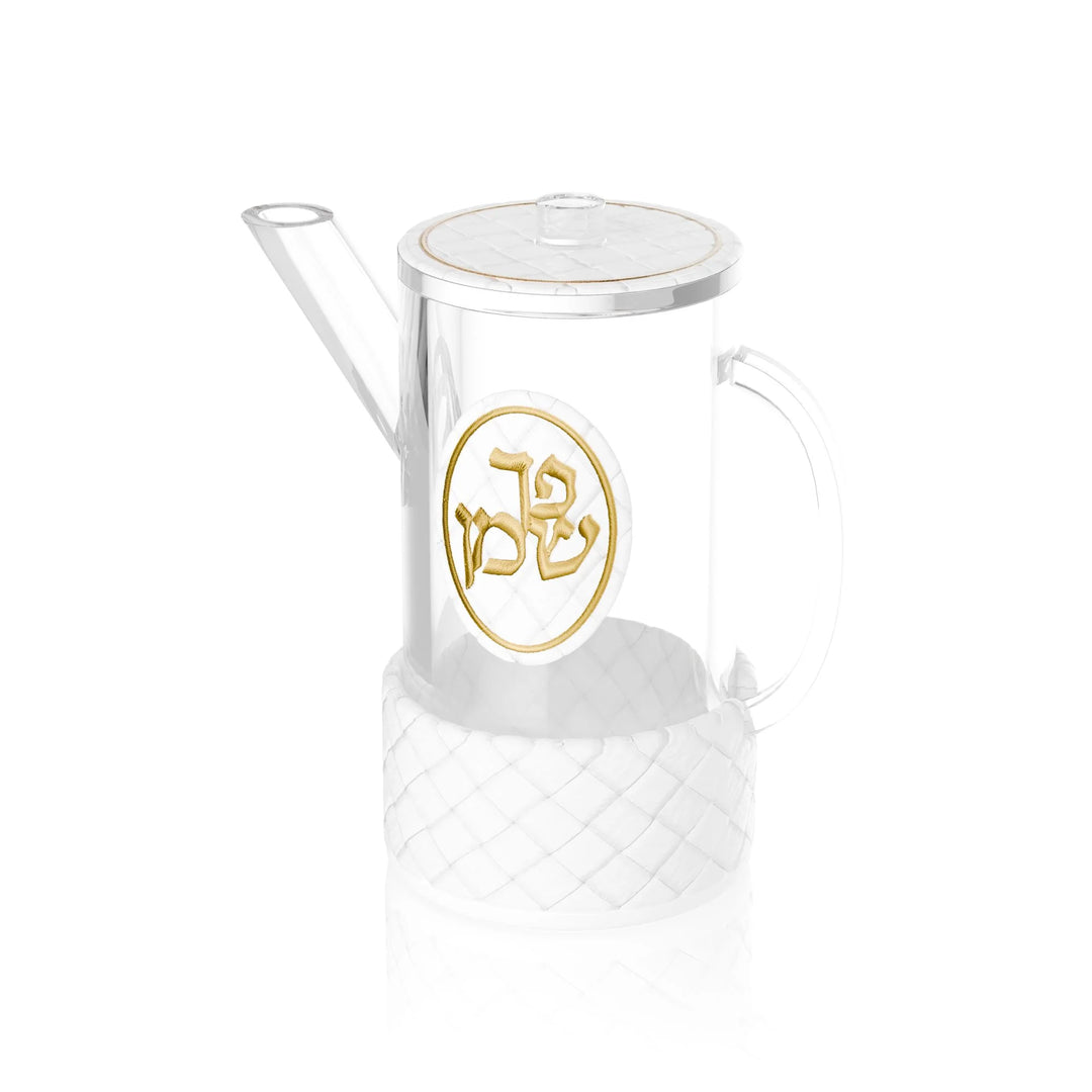 Oil Jug - Leatherite Woven, Gold