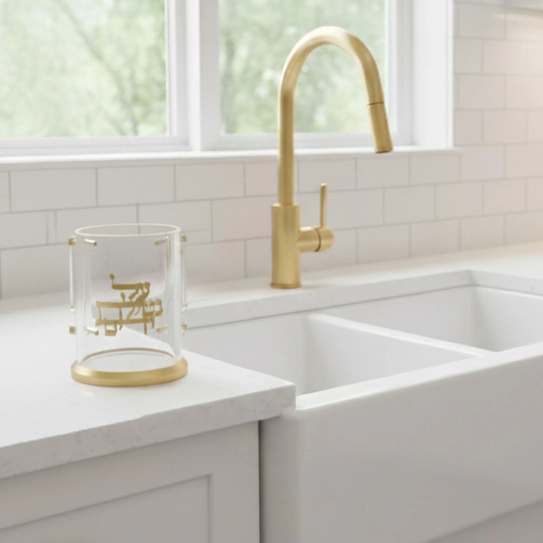 כוס כביסה - מונוגרמה, זהב