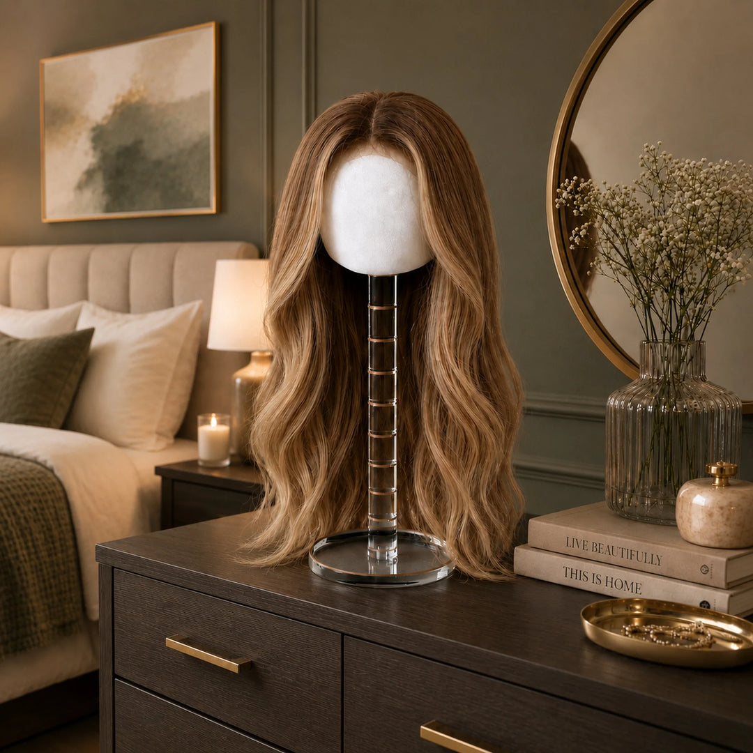 Wig Head - Etched, Rose Gold (Large)